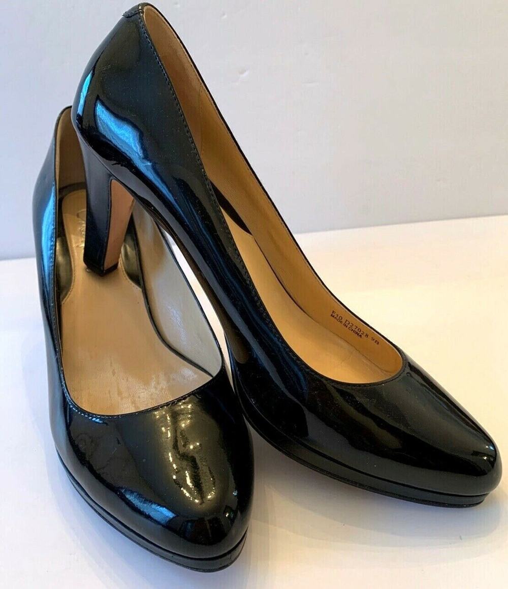 Size 9 Cole Haan Women's Black Patent Leather Pump 3" Heel Leather Sole